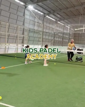 Kids Padel Academy session on court